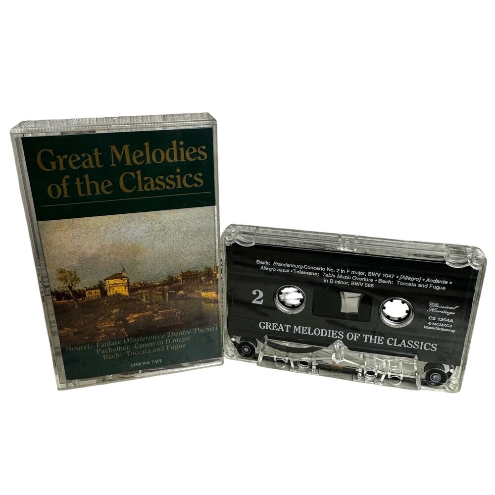 Great Melodies of the Classics Cassette Tape Vintage Mouret Bach Handel Vivaldi